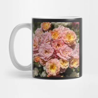 Puff of Pink and Yellow Flowers Photographic Image Mug